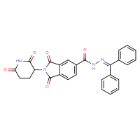 Chemical structure of 2-(2,6-dioxopiperidin-3-yl)-N'-(diphenylmethylidene)-1,3-dioxo-2,3-dihydro-1H-isoindole-5-carbohydrazide - CSSB03526202938