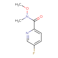 Chemical structure of 5-fluoro-N-methoxy-N-methylpyridine-2-carboxamide - CSSB00012179041