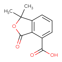 Chemical structure of 1,1-dimethyl-3-oxo-1,3-dihydro-2-benzofuran-4-carboxylic acid - CSSB00000733688