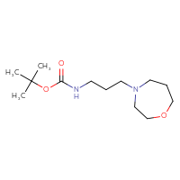 Chemical structure of tert-butyl N-[3-(1,4-oxazepan-4-yl)propyl]carbamate - CSSB00113845951