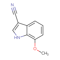 Chemical structure of 7-methoxy-1H-indole-3-carbonitrile - CSSB00009845844