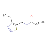 Chemical structure of N-[(4-ethyl-1,2,3-thiadiazol-5-yl)methyl]prop-2-enamide - CSSB03439436954