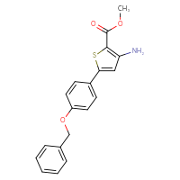 Chemical structure of methyl 3-amino-5-[4-(benzyloxy)phenyl]thiophene-2-carboxylate - CSSB00008316684