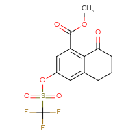 Chemical structure of methyl 8-oxo-3-(trifluoromethanesulfonyloxy)-5,6,7,8-tetrahydronaphthalene-1-carboxylate - CSSB21163954168