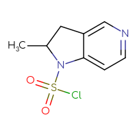Chemical structure of 2-methyl-1H,2H,3H-pyrrolo[3,2-c]pyridine-1-sulfonyl chloride - CSSB06601103031