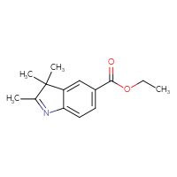 Chemical structure of ethyl 2,3,3-trimethyl-3H-indole-5-carboxylate - CSSB00102585918