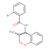 Chemical structure of rac-2-bromo-N-[(3R,4S)-3-methyl-3,4-dihydro-2H-1-benzopyran-4-yl]benzamide - CSSB21444812389