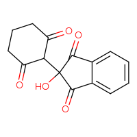 Chemical structure of 2-(2,6-dioxocyclohexyl)-2-hydroxy-2,3-dihydro-1H-indene-1,3-dione - CSSB20538611600