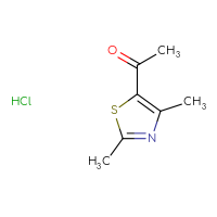 Chemical structure of 1-(2,4-dimethyl-1,3-thiazol-5-yl)ethan-1-one hydrochloride - CSSB00000749907