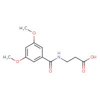 Chemical structure of 3-[(3,5-dimethoxyphenyl)formamido]propanoic acid - CSSB00000493202