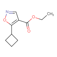 Chemical structure of ethyl 5-cyclobutyl-1,2-oxazole-4-carboxylate - CSSB00056022650
