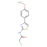 Chemical structure of 2-chloro-N-[4-(4-methoxyphenyl)-1,3-thiazol-2-yl]acetamide - CSSB00000595184