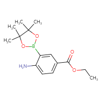 Chemical structure of ethyl 4-amino-3-(4,4,5,5-tetramethyl-1,3,2-dioxaborolan-2-yl)benzoate - CSSB00010712849