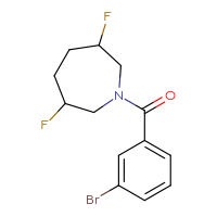 Chemical structure of 1-(3-bromobenzoyl)-3,6-difluoroazepane - CSSB06744170391