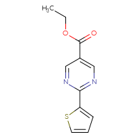 Chemical structure of ethyl 2-(thiophen-2-yl)pyrimidine-5-carboxylate - CSSB00010211300
