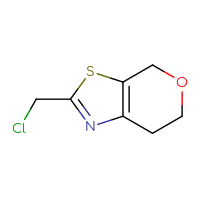 Chemical structure of 2-(chloromethyl)-4H,6H,7H-pyrano[4,3-d][1,3]thiazole - CSSB00000697928