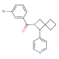 Chemical structure of 2-(3-bromobenzoyl)-1-(pyridin-4-yl)-2-azaspiro[3.3]heptane - CSSB00098623232