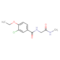 Chemical structure of 2-[(3-chloro-4-ethoxyphenyl)formamido]-N-methylacetamide - CSSB07047054196