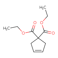 Chemical structure of 1,1-diethyl cyclopent-3-ene-1,1-dicarboxylate - CSSB00012263257