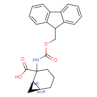 Chemical structure of rac-(1R,6S)-2-({[(9H-fluoren-9-yl)methoxy]carbonyl}amino)bicyclo[4.1.0]heptane-2-carboxylic acid - CSSB20620684413