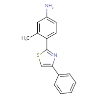 Chemical structure of 3-methyl-4-(4-phenyl-1,3-thiazol-2-yl)aniline - CSSB09884901174