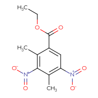 Chemical structure of ethyl 2,4-dimethyl-3,5-dinitrobenzoate - CSSB00020671616