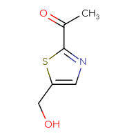 Chemical structure of 1-[5-(hydroxymethyl)-1,3-thiazol-2-yl]ethan-1-one - CSSB00010392136