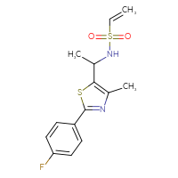 Chemical structure of N-{1-[2-(4-fluorophenyl)-4-methyl-1,3-thiazol-5-yl]ethyl}ethene-1-sulfonamide - CSSB21332126135