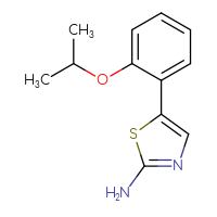 Chemical structure of 5-[2-(propan-2-yloxy)phenyl]-1,3-thiazol-2-amine - CSSB00006236760