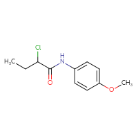 Chemical structure of 2-chloro-N-(4-methoxyphenyl)butanamide - CSSB00000021910
