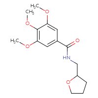 Chemical structure of 3,4,5-trimethoxy-N-[(oxolan-2-yl)methyl]benzamide - CSSB00048377953