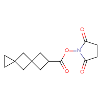 Chemical structure of 2,5-dioxopyrrolidin-1-yl dispiro[2.1.3⁵.1³]nonane-7-carboxylate - CSSB20269989254