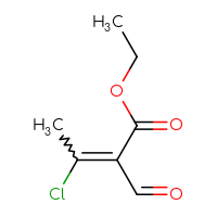 Chemical structure of ethyl 3-chloro-2-formylbut-2-enoate - CSSB00016199442