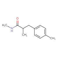 Chemical structure of N,2-dimethyl-3-(4-methylphenyl)propanamide - CSSB01991092814