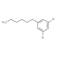 Chemical structure of 1,3-dibromo-5-hexylbenzene - CSSB00011162359