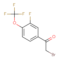 Chemical structure of 2-bromo-1-[3-fluoro-4-(trifluoromethoxy)phenyl]ethan-1-one - CSSB00020622855