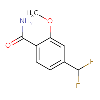 Chemical structure of 4-(difluoromethyl)-2-methoxybenzamide - CSSB15024335361