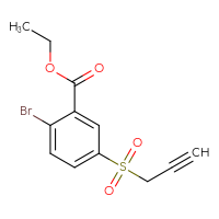 Chemical structure of ethyl 2-bromo-5-(prop-2-yne-1-sulfonyl)benzoate - CSSB01377023240