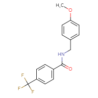 Chemical structure of N-[(4-methoxyphenyl)methyl]-4-(trifluoromethyl)benzamide - CSSB00026396235