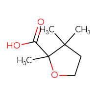 Chemical structure of 2,3,3-trimethyloxolane-2-carboxylic acid - CSSB20504683155