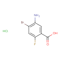 Chemical structure of 5-amino-4-bromo-2-fluorobenzoic acid hydrochloride - CSSB14828291233