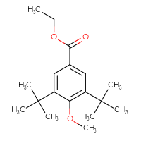 Chemical structure of ethyl 3,5-di-tert-butyl-4-methoxybenzoate - CSSB21322986282