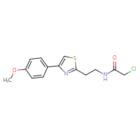 Chemical structure of 2-chloro-N-{2-[4-(4-methoxyphenyl)-1,3-thiazol-2-yl]ethyl}acetamide - CSSB00132740626