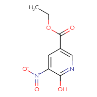Chemical structure of ethyl 6-hydroxy-5-nitropyridine-3-carboxylate - CSSB00010189707