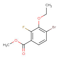 Chemical structure of methyl 4-bromo-3-ethoxy-2-fluorobenzoate - CSSB00011096181