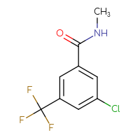Chemical structure of 3-chloro-N-methyl-5-(trifluoromethyl)benzamide - CSSB00028054133