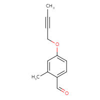 Chemical structure of 4-(but-2-yn-1-yloxy)-2-methylbenzaldehyde - CSSB01991080367