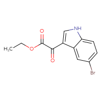 Chemical structure of ethyl 2-(5-bromo-1H-indol-3-yl)-2-oxoacetate - CSSB00005549864