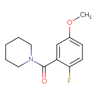 Chemical structure of 1-(2-fluoro-5-methoxybenzoyl)piperidine - CSSB03567615964