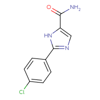 Chemical structure of 2-(4-chlorophenyl)-1H-imidazole-5-carboxamide - CSSB15025107248